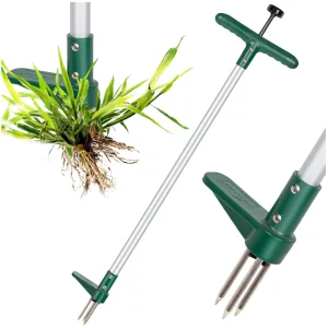 Stand Up Weeder Hand Tool with 3 Claws